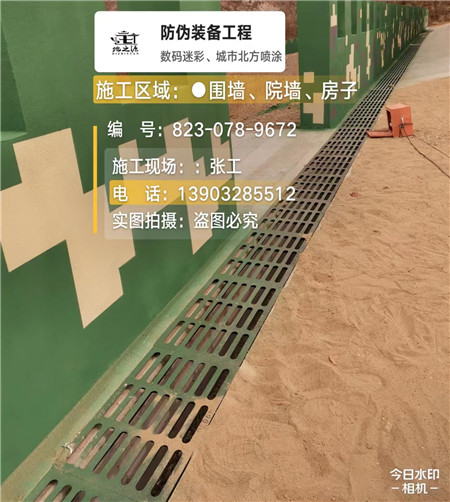 大连 例如在抖音上有“迷彩墙，外围墙面挡 - 星空数码迷彩漆施工队